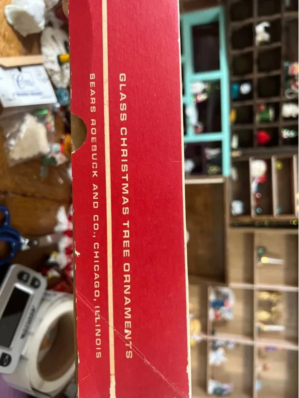 American made glass Christmas Ornaments, Sears Roebuck